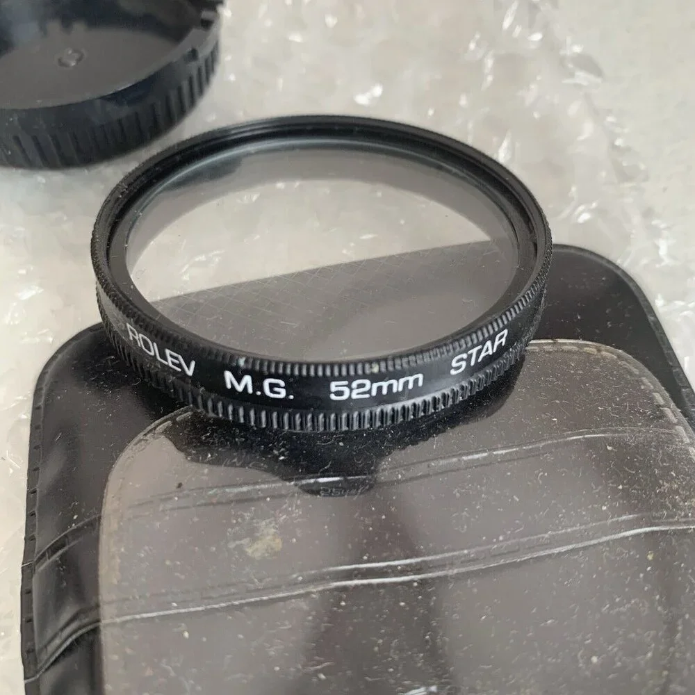Lot Of 3 Rolev camera lens filters Star, Polorizer‎ And FD Plastic Sleeve Cases